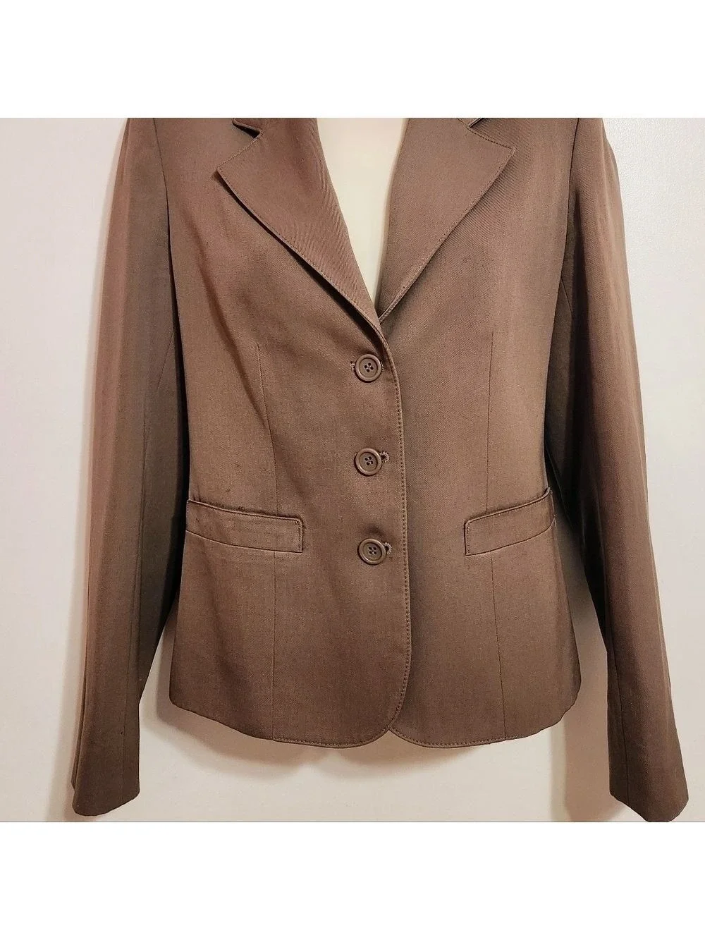 Christian Dior Brown Wool Blazer Jacket Size 4